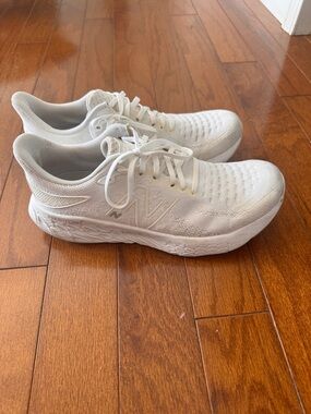 New Balance All-White Athletic Running Shoes